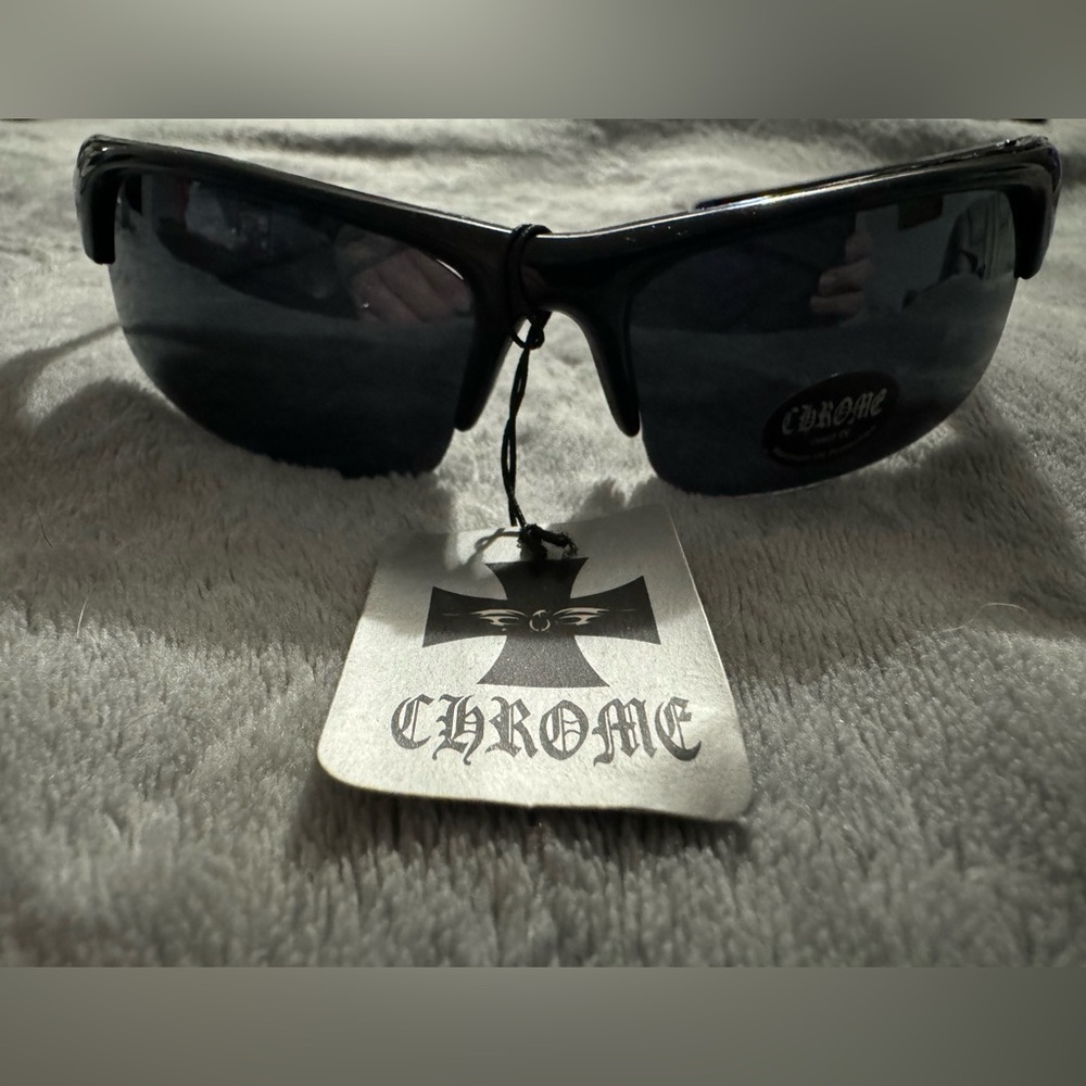 NWT Chrome biker sunglasses
